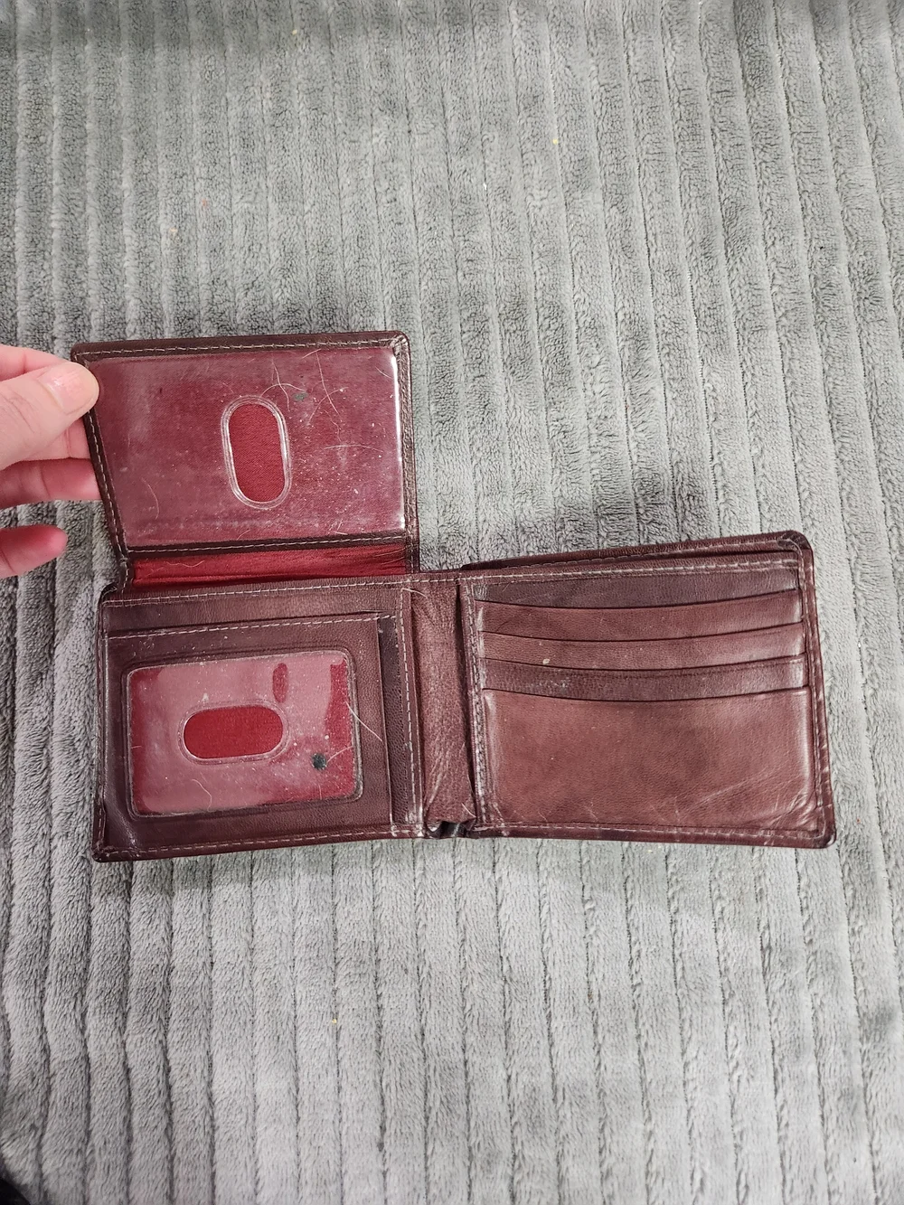 Brown Leather Bi-Fold Wallet